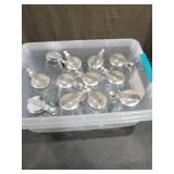 Lot of Glass Bottle Syrup Pitcher Honey Maple Syrup Dispenser Retracting Spout