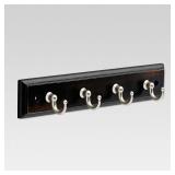 (2) 9\" Key Rack with 4 Hooks - Black/Nickel - Thresholdâ¢