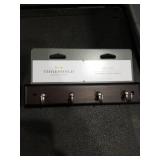 (2) 9\" Key Rack with 4 Hooks - Black/Nickel - Thresholdâ¢