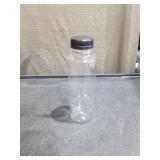 Lot of Food-grade Beverage Bottles Black Lids for Water Juice Storage and Dispensing Pet Plastic Drink Containers