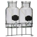 Chalkboard Double Drink Beverage Dispenser