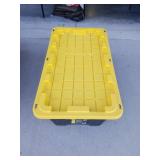 Centrex Plastics, LLC Commander 40-Gallon Black Tote with Latching Lid Damage See Pictures