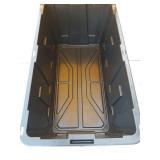 Centrex Plastics, LLC Commander 40-Gallon Black Tote with Latching Lid