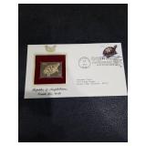 2003 Ornate Box Turtle Gold Stamp First Day Cover