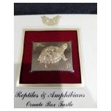 2003 Ornate Box Turtle Gold Stamp First Day Cover