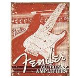 Fender - Weathered G&A Tin Sign - 12.5x16