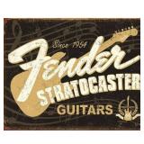 Fender Stratocaster 60th Tin Sign Tin Sign - 16x12.5