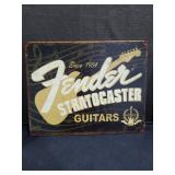 Fender Stratocaster 60th Tin Sign Tin Sign - 16x12.5