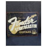 Fender Stratocaster 60th Tin Sign Tin Sign - 16x12.5
