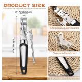 Gisafai 20 Pcs Can Opener Manual Bulk Smooth Edge with Sharp Blade and Soft Non Slip Grip Handle Heavy Duty Handheld Safety Can Opener, Black and Silver