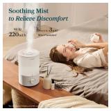 LEVOIT - Humidifiers for Bedroom - Quiet (3L Water Tank) - Cool Mist/Top Fill/Essential Oil Diffuser/25Watt - Home/Large Room - 360Â° Nozzle - Rapid Ultrasonic Humidification for Baby Nursery/Plant