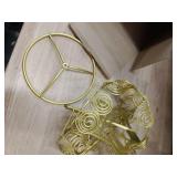 Cinnvoice Metal Christmas Card Holder 19.6\" Spiral Xmas Tree Gift Card Photo Picture Holder Stand with Nativity Star Topper Tabletop Display Decorative for Christmas Holiday Decor(Gold,Elegant Style)