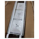 KAQAHIDO Utensil Caddy with Drain Holes, Cutlery Organizer for Kitchen Countertop Drawer 3pcs Bins Set Silverware Holder for Spoon, Fork and Knife, White