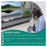 QEAHZ Adjustable Mirror - Large Size, Black, Face Down Mirror for Vitrectomy, Watch TV During Eye Surgery Recovery