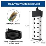 Immersion Water Heater 1800W, Portable Submersible, Real Time Temp Display, Thermostat Temp Control, Dry Burn Protection, Heating for Buckets Bathtubs Hot Tubs Above Ground and Inflatable Pools