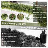 9 FT Christmas Garland, Cedar Garland - Realistic Artificial Christmas Garlands for Indoor and Outdoor Decor,Fireplace,Mantle,Doorway,Wreath-Green Faux Pine Garland for Christmas Decorations (2, 9 FT)