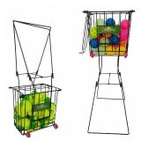 jifader Tennis Ball Hoppersï¼Pickleball Hopper,79 Tennis Or 50 Pickleball Capicity,Also Use As Ball Picker,Easy to Pick Up 30 Tennis Or Pickle in 1 Minute, Easily Placed in The Trunk of A Car