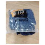 BEAUTYZOO Small Dog Hoodie Sweater with Pockets, Dog Clothes for Small Medium Dogs Boy Girl, Waffle-Like Laminated Cotton Pet Coats with Hat and Leash Hole, Navy Blue ML