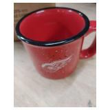 Rico Industries NHL Hockey Detroit Red Wings Red Speckle 12oz Laser Engraved Campfire Mug