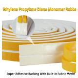 QDiShi White D-Shape Weather Stripping Seal Strip 20FT Door Window Gap Filler Insulation Trim for Exterior Door Frame, Self-Adhesive Backing Seals Large Gap (from 5/16 to 15/32 inch)