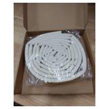 QDiShi White D-Shape Weather Stripping Seal Strip 20FT Door Window Gap Filler Insulation Trim for Exterior Door Frame, Self-Adhesive Backing Seals Large Gap (from 5/16 to 15/32 inch)