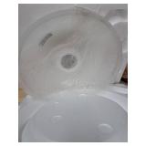 Mother Daughter Torchiere Floor Lamp Black with Glass Shade - Thresholdâ¢: Metal Body, ETL Listed, Dimmable