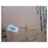 Zero Gravity Chair with Black Cushion, 440 lbs Capacity