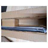 Industrial Curtain Rods for Windows 28 to 48 Inches, Blackout Wrap Around Curtain Rod, for Indoor and Outdoor, 7/8 Inch Diameter, 33 to 45 Inches, Black