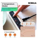 Nobula Electric Warming Tray White- Portable & Foldable Food Warming Mat for Buffets, Countertops & Parties - 3 Adjustable Temperature Settings