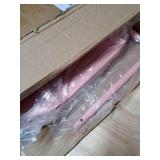 HOOBRO Small Round Side Table, Pink Cute Nightstand, 2 Tier Oval End Table with Storage Tray, for Living Room, Girls Bedroom, Dorm PK184BZ01