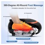 CCHYF Shiatsu Foot Massager, Electric Feet Massage Machine, Deep Kneading Relief for Plantar Fasciitis, Air Compression, 3 Heat Levels, Relax for Home Office Use, for Women Mom Dad Black