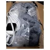 Homemate Heated Weighted Blanket for Adults - 50\"x60\" 12lbs Electric Throw Fast Heating Heavy Blanket 1/2/4/6/8 Hour Auto Off 10 Heat Levels Over-Heat Protection Comfortable Flannel Sherpa