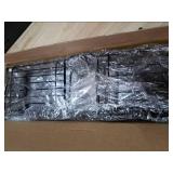 Depecal Shower Caddy Hanging Organizer, Rustproof Over Shower Head Caddy Holder with Hooks for Razor/Sponge, No Drilling Bathroom Racks Bath Storage Shelves for Shampoo Soap Towels, Black