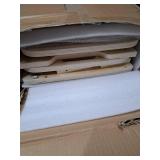 Woodure 4-in-1 Toddler Kitchen Step Stool, Foldable Learning Standing Tower with Blackboard, Wooden Kitchen Stool Helper for Kids, 1-3 Year Old Boy Girl Gifts