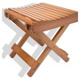 LOYPP Folding Bamboo Stool for Shower, Leg Shaving and Foot Rest, Natural Bamboo Folding Stool, Folding Bamboo Shower Seat, Fully Assembled, 12 Inch High