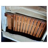 LOYPP Folding Bamboo Stool for Shower, Leg Shaving and Foot Rest, Natural Bamboo Folding Stool, Folding Bamboo Shower Seat, Fully Assembled, 12 Inch High