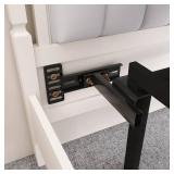 ZUAGCO Headboard Brackets for Metal Bed Frame Adjustable Brackets for Headboard with Footboard Extension Kit Fit Twin Full Queen King 2 Pack Matte Black