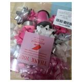 WRAPAHOLIC 19 Pcs Gift Bows Assortment - 16 Multi Colored Assorted Size Gift Bows(Pink, White, Silver), 2 Crimped Curling Ribbons, 1 Pink Curly Bows, Perfect for Christmas, Holiday, Party