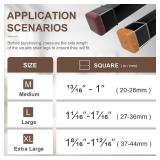 OCONDA 20 Pcs Chair Leg Floor Protectors for Hardwood Floors, Black Rubber Furniture Sliders with Felt, Silicone Furniture Leg Caps Covers (Fit Square Diameter:13/16\" to 1\")