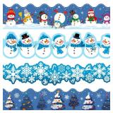 Outus 63ft Winter Bulletin Board Borders Snowflake Borders for Bulletin Board Holiday Classroom Decorations for School Office