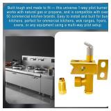 YFLWGFDA Pilot Burner Replacement Kit, One Way Flame Bracket Can Have Natural or LP Gas 1 Hole Propane/Butane Heavy Pilot Assembly, for Suitable for Fireplaces and Commercial Equipment.