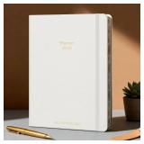 Verveorig 2026 Planner Weekly and Monthly, Jan.2026 - Dec.2026, Linen Hardcover Calendar 2026 Agenda Planner Daily To Do List Notebook with Monthly Tabs, 6\" x 8.3\", Elegant Ivory