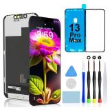 Brinonac for iPhone 13 Pro Max Screen Replacement Kit, 6.7\" Full HD Retina LCD Display COF Touch Screen Digitizer Assembly Set with Repair Tools, Waterproof Adhesive, Tempered Glass
