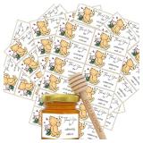 72Pcs Baby Shower Thank You Stickers, Bear Themed Thank You Party Favors Stickers
