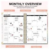 2026 Planner Weekly and Monthly Jan. 2026 to Dec. 2026 Hardcover 8.5\" x 11\" Planner for Women with Tabs Spiral Planners with Stickers 53 Weeks Schedule Yearly Agenda with Inner Pocket & Bookmark
