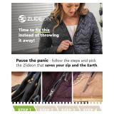 Zlideon Zipper Repair Kit for Plastic Zippers Multipack - 4pcs, Black | Instant Zipper Pull Replacement Slider for Kidsâ Clothing, Sportswear, Duvet Covers | Easy to Install | Made in Germany