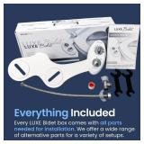 LUXE Bidet NEO 120 - Single Nozzle, Self-Cleaning, Non-Electric Bidet Attachment for Toilet Seat, Adjustable Water Pressure, Rear Wash (White)