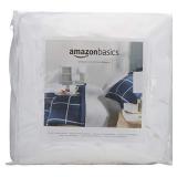 Amazon Basics Mattress and Box Spring Protector, Waterproof, Zipper Enclosed Cover, 12 to 18 inches Depth, Queen, White