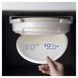 Paper Plate Dispenser Just for 10-1/16 inches Paper Plates, Under Cabinet Papers Plates Holder, can be Taken up and Down, Suitable for RV Travel and use for Under Kitchen cabinets