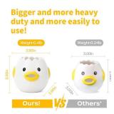 LuoCoCo Cute Egg Separator, Ceramics Vomiting Chicken Egg Yolk White Separator, Practical Household Small Egg Filter Splitter, Kitchen Gadget Baking Assistant Tool, Dishwasher Safe (Yellow)